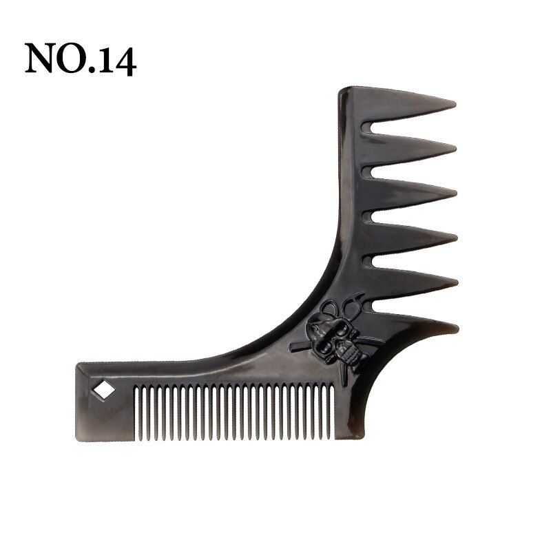 Peine de cabeza de aceite Vintage para hombre, cepillo de pelo, diente ancho peine tenedor, peine trasero, herramientas de estilismo para hombre, accesorio de peinado de peluquero: 14