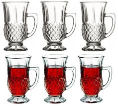 Turkish Tea Cups Set Arabic Tea Glass Handle Cup Set Tea Cups Mug Coffee Glass Cups Turkish Tea Set Tea Glass Set MADE IN TURKEY