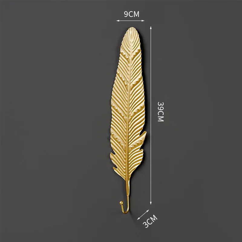 Ganchos de Metal con forma de hoja dorada, colgador de pared, estante de almacenamiento colgante para toallas, ropa, decoración del hogar y el baño, organizador, ganchos de pared, 1 ud.: plum