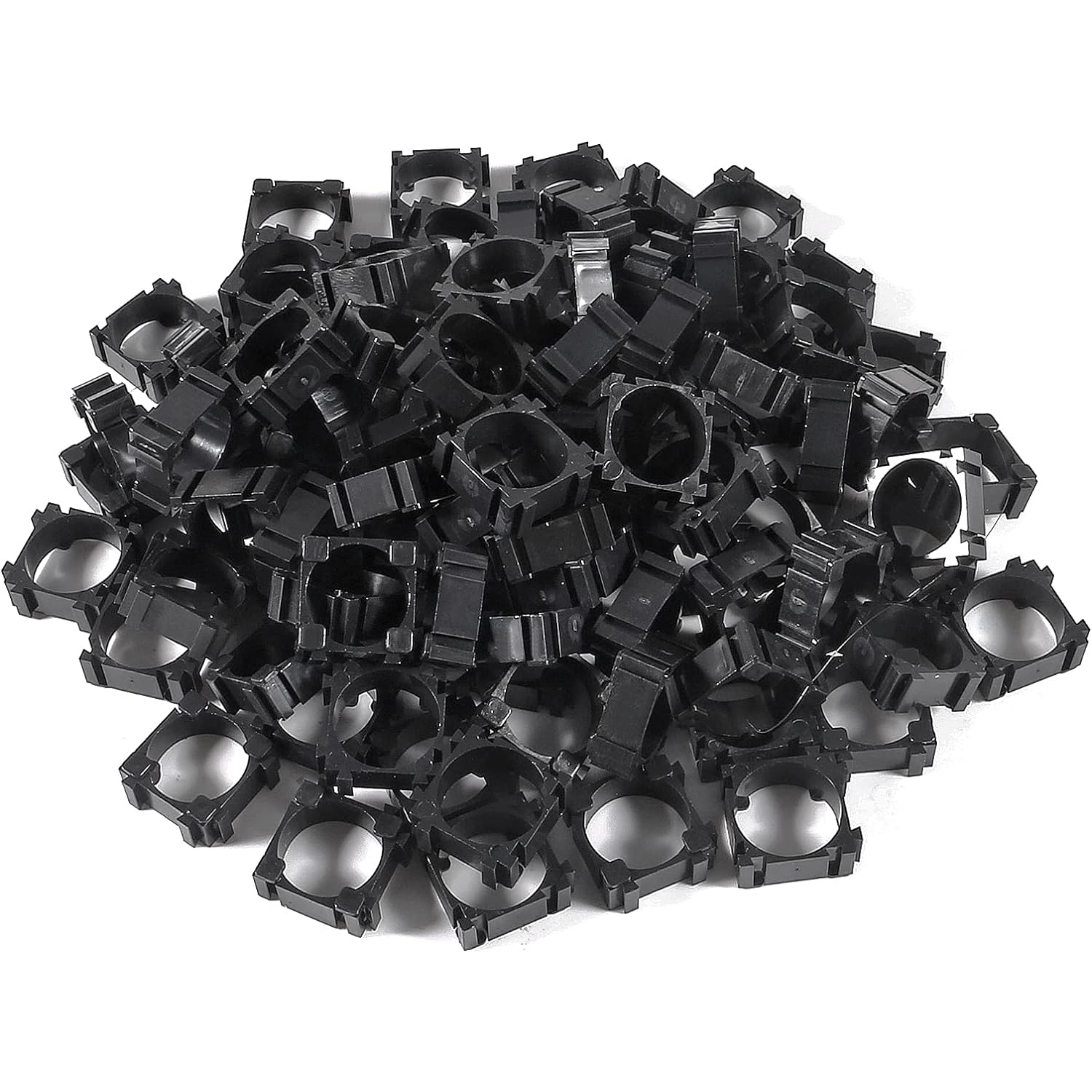 100 stuks 18650 lithiumbatterijhouders, plastic batterijhouder, cilindrische batterijstandaard, afstandhouder voor doe-het-zelf vaste batterijen: Default Title