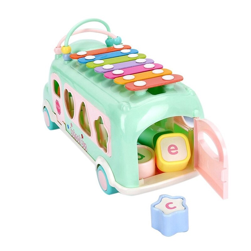 Frapper Piano Bus multi-fonctionnel forme Match Instrument de musique fabricant de bruit jouets pour enfants Xylophone jouets pour enfants