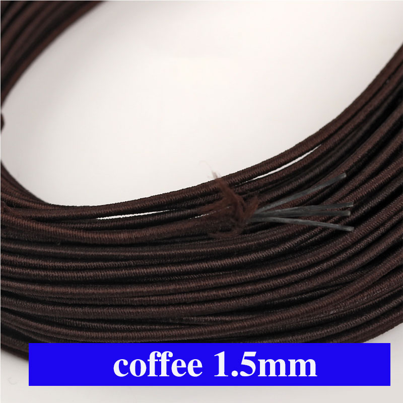 Cuerda elástica fuerte de 1,5mm, banda elástica colorida de , cordón de goma para costura DIY, joyería, manualidades, accesorios: Blanco sin níquel / 1 mes
