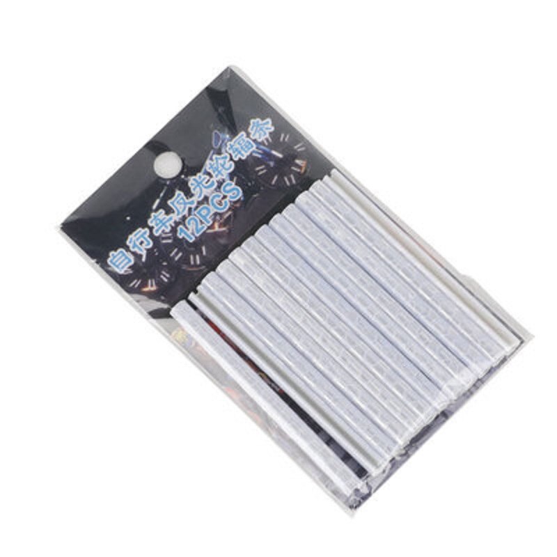12 Pcs/set Bike Wheel Light Bicycle Reflector DIY Wheel Spoke Protector Covers MTB Bicycle Decoration Bicycle Accessories: silver