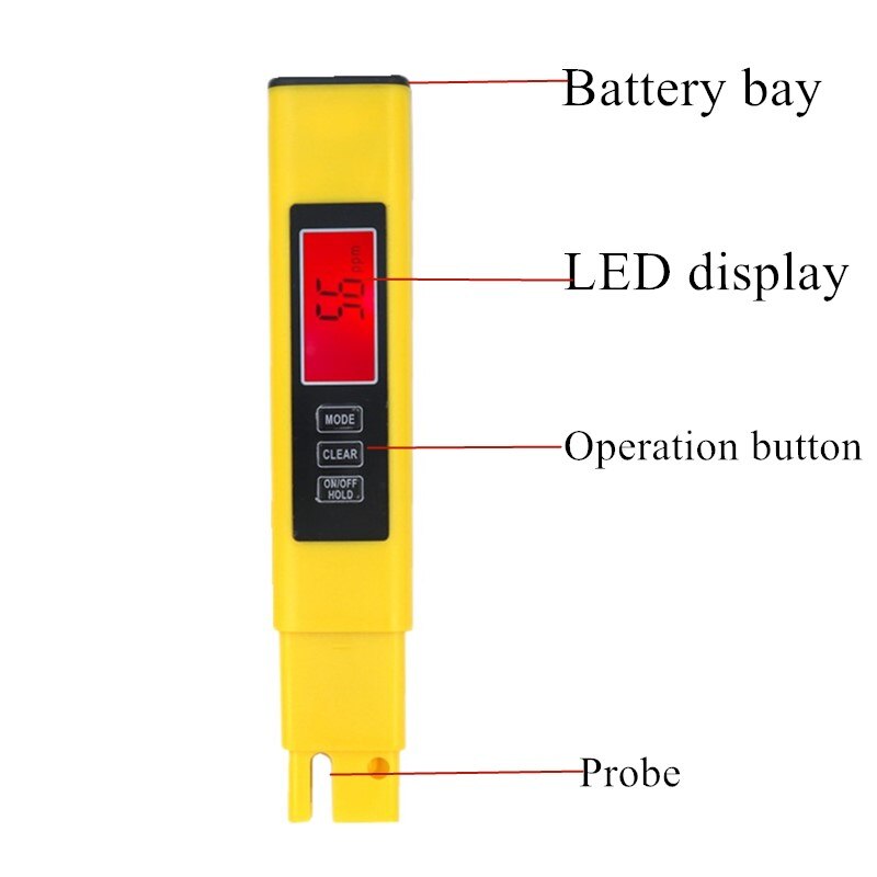 EC Tester Portable LCD display Digital Conductivity Water Measurement Tools EC Meter 40% off
