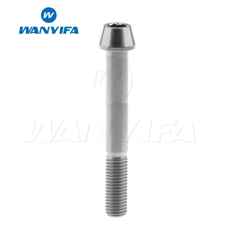 Wanyifa titan bolter  m8 x 35 40 45 50 70mm unbrakonøkkel konisk skrue for sykkel motorsykkel bil klasse 5 titan ti bolt