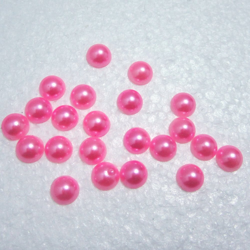 100pcs 8mm Half plastic Pearl Bead Flat Back Scrapbook Flatback Beads DIY wedding decoration B02: B022