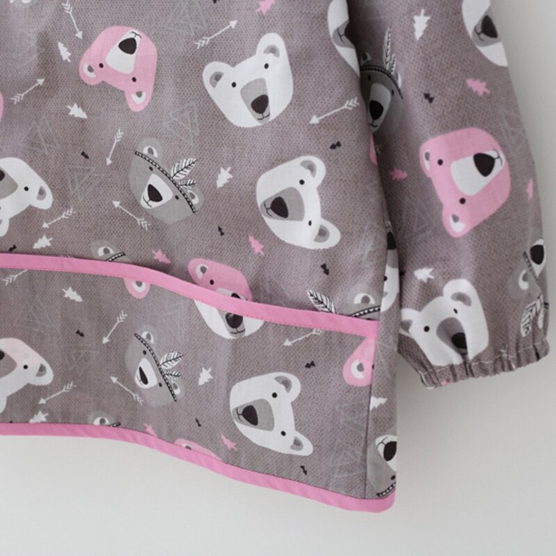Lange Mouw Teken Smock Slab - Waterdichte Cartoon Voedingshoes voor Baby Kinderen Peuters