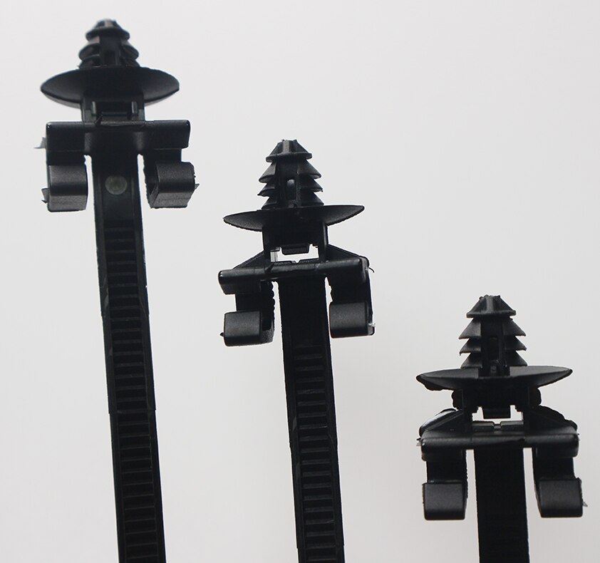 20 Pcs Nylon Black Car Auto Cable Strap Push Mount Wire Tie Retainer Clip Clamp cable ties