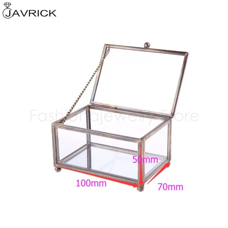 Transparent Glass Ring Box - Eternal Flower Storage Holder - Nordic Home Decor Ornament
