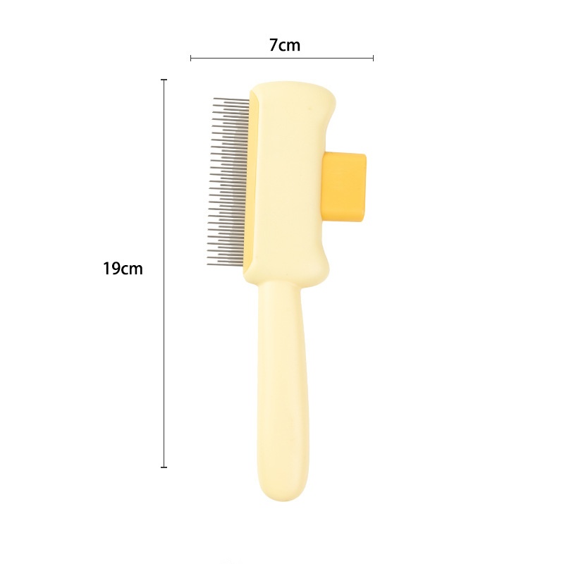 Cepillo para gatos para pelo corto y largo, herramienta de deshedding con botón de liberación, peine para el cuidado de mascotas, removedor de piel, suministros de caída: Rojo