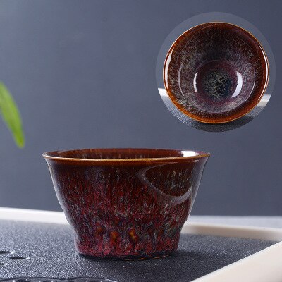 Taza de té verde puer, taza de té de cerámica con cambio de horno, taza de té para el hogar, oficina, accesorios de decoración del hogar: Do