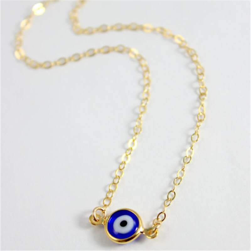 Turkish Evil Eye Necklace Glass Charm Pendent Blue Jewelry Protector Men Women Hand made