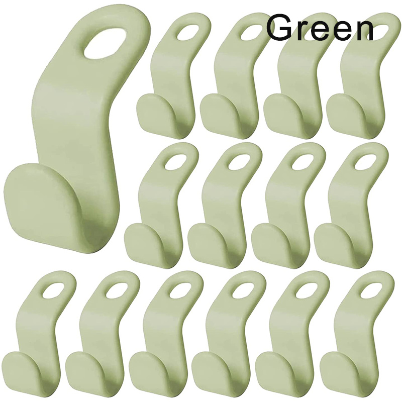 5 ~ 50 stuks mini kleerhanger connector haak trapsgewijze plastic kledingkast jas uitschuifbare hanger houder ruimtebesparend voor kast thuis: XL / Licht Geel