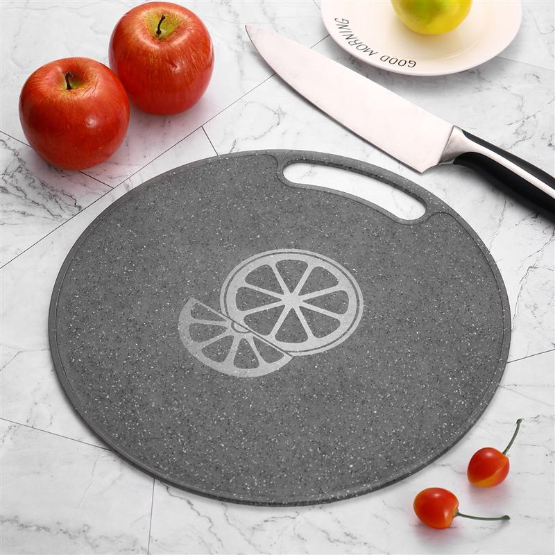 1Pc Imitation Marble Chopping Block Plastic Cutting Board Round Rectangle Hangable Fruit Vegetable Chopping Board