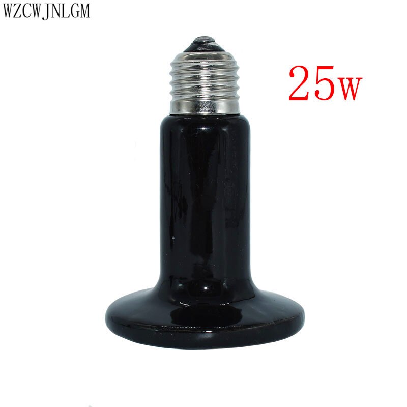 1 Uds lámpara de calefacción de cerámica pollito tortuga lagarto araña mascota lámpara de calor erizo calentador de reptiles 25 W-200 W suministros para aves de corral: 25w