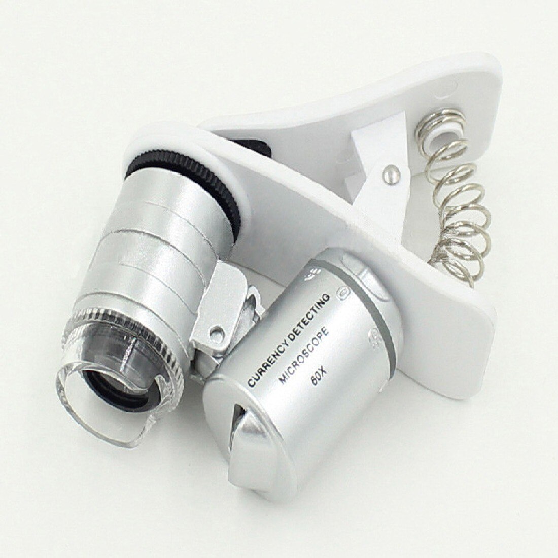 1 stk universal 3 leds klip mobiltelefon mikroskop forstørrelsesglas mikro linse 60x optisk zoom teleskop kamera linse