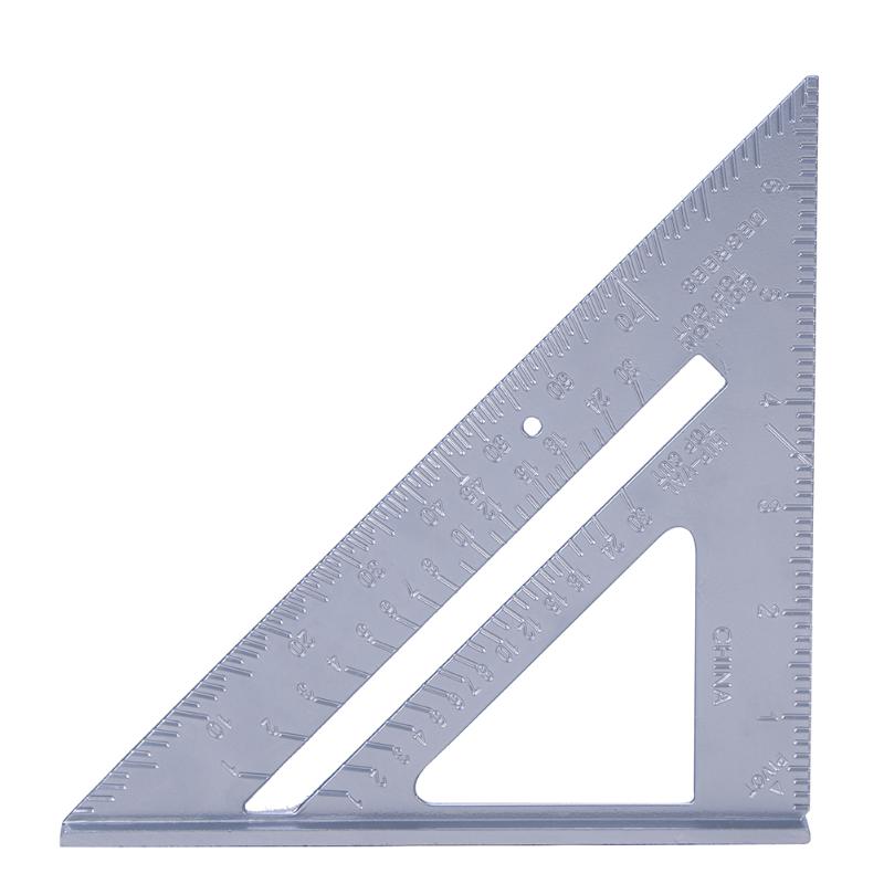 7inch Aluminum Speed Square Triangle Angle Protractor Measuring Tool Try Square Carpenter's Measuring Layout Tool