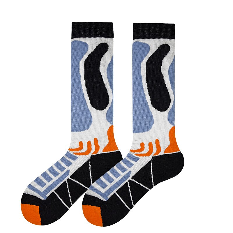 Wool Socks Outdoor Thickened Sports Ski Socks Long Tube Walking Warm And Breathable Quick Dry Socks Cycling Running Sports Socks: Color 2