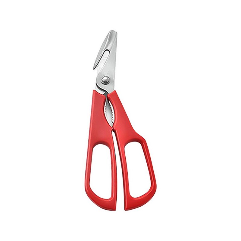 Seafood Shears KitchenSeafood Lobster Scissors Heavy Duty Crab Scissors Cooking Culinary Scissors for Meat and Seafood: Red