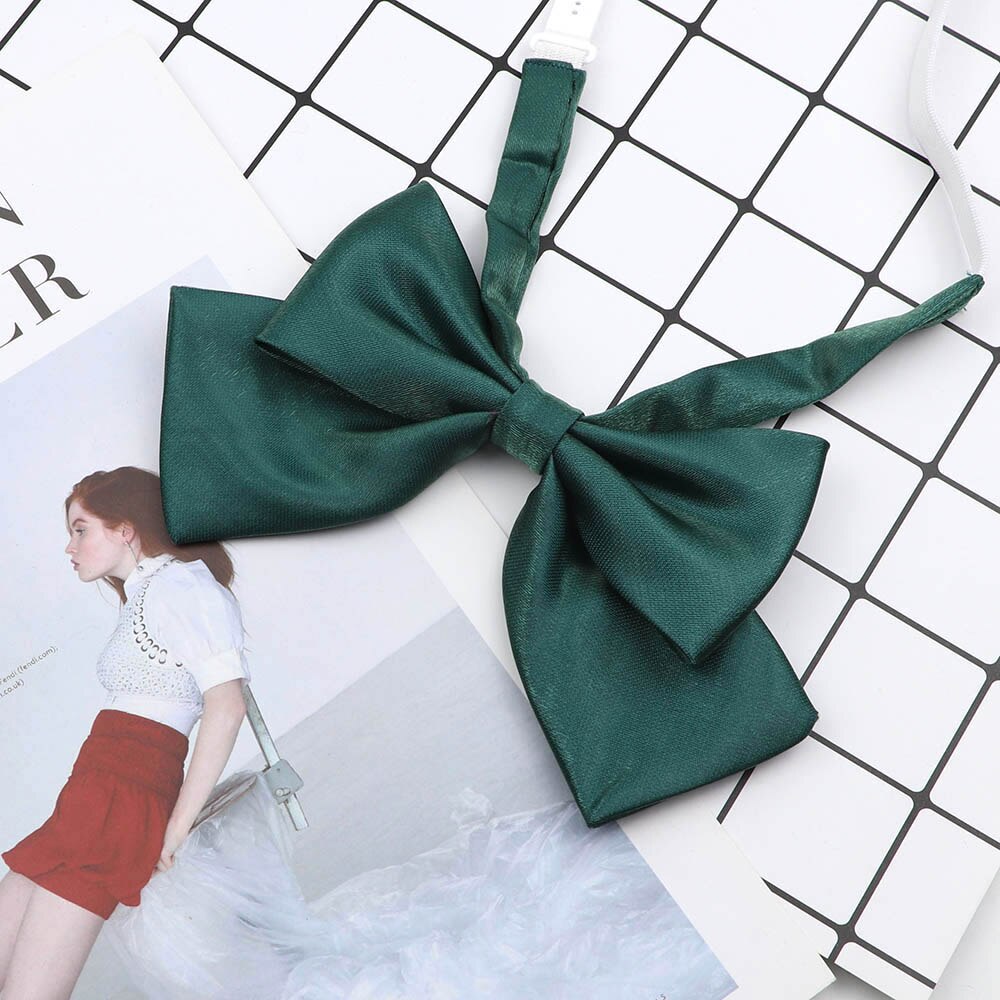 Black Red Woman Bowtie Pretty Solid Color Adjustable Butterfly Bowknot Girls Ladies Wedding Dress Shirt Collar Accessory: 6