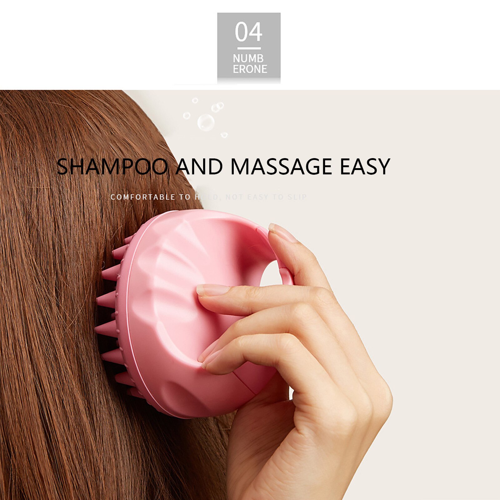 Siliconen Hoofd Body Hoofdhuid Massage Borstel Kam Shampoo Haar Wassen Kam Douche Borstel Bad Spa Massage Borstel # T2P
