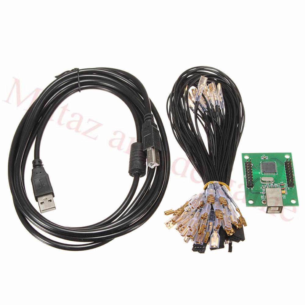 Jamma – Interface de contrôleur USB pour PC PS3 Arcade, 2 joueurs, encodeur USB, MAME, clavier Multicade, carte d'encodeur de Joystick