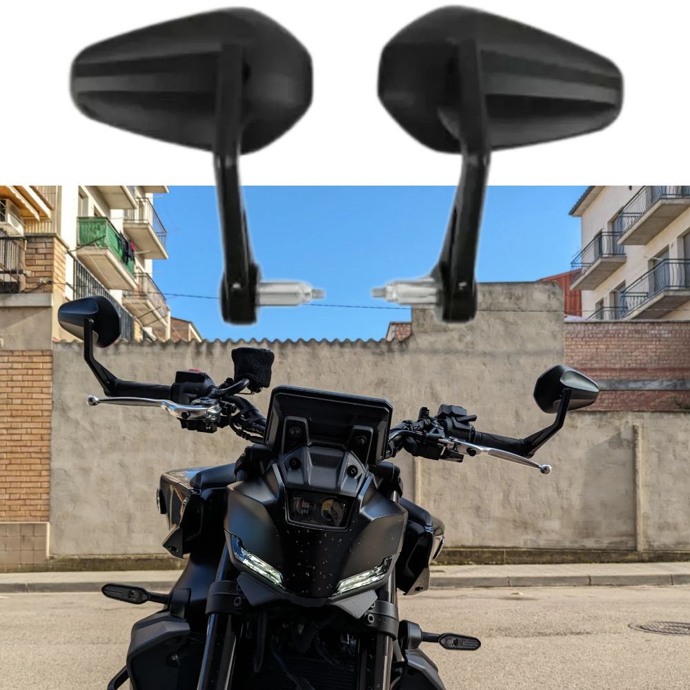 7/8 "22mm Moto MotoScooter Vista posteriore Specchietto laterale Manubrio End Specchi per Yamaha KawasakiMoto Parti
