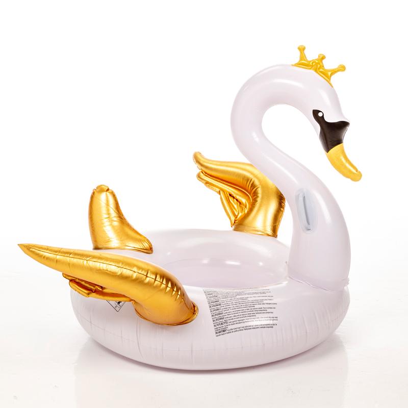 FLOATER SCHWAN SCHWAN Die aufblasbare schwimmer schwimmen Float Weiß der und gold Schwimmbad die Spielzeug wasser