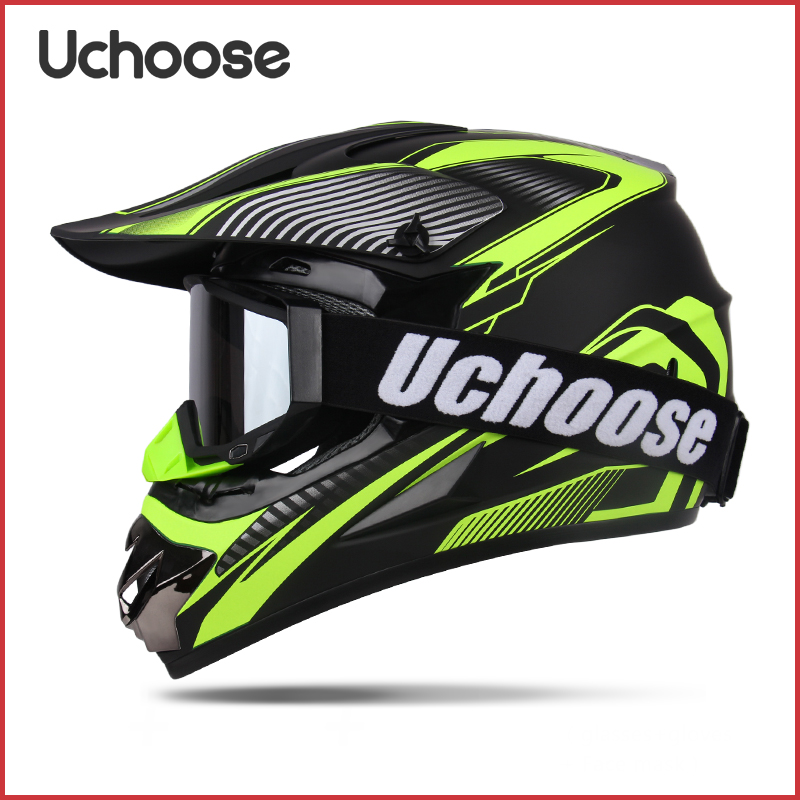 Goggle UCHOOSE Motorcycle Helmet Motocross Off Road Helm Children Off-road Casque Capacete De Motocicleta: MULTI / L