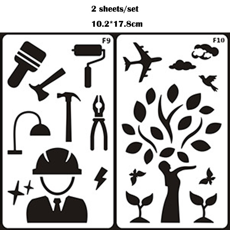 2pc Big Tree Painting Stencil Stencils DIY Scrapbooking Album Decorative Accessories Drawing Template Reusable