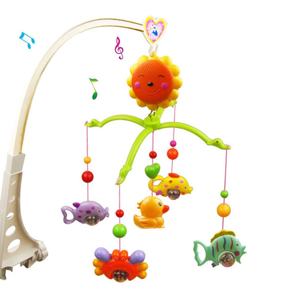 Muziek Rammelaars Bed Bel Mooie Baby Kind Mobiele Crib Cartoon Speelgoed Doos Wind-Up Beweging met Muziek Baby Speelgoed 0-12 maanden