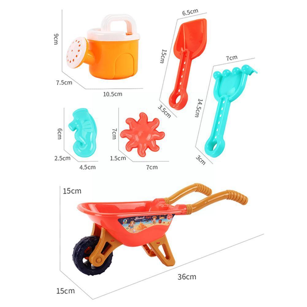 Summer Baby Beach Toys Baby Beach Game Toy Children Trolley Shovel Sprinkler Toys Kit For Beach Sand Water Cart H B6y4