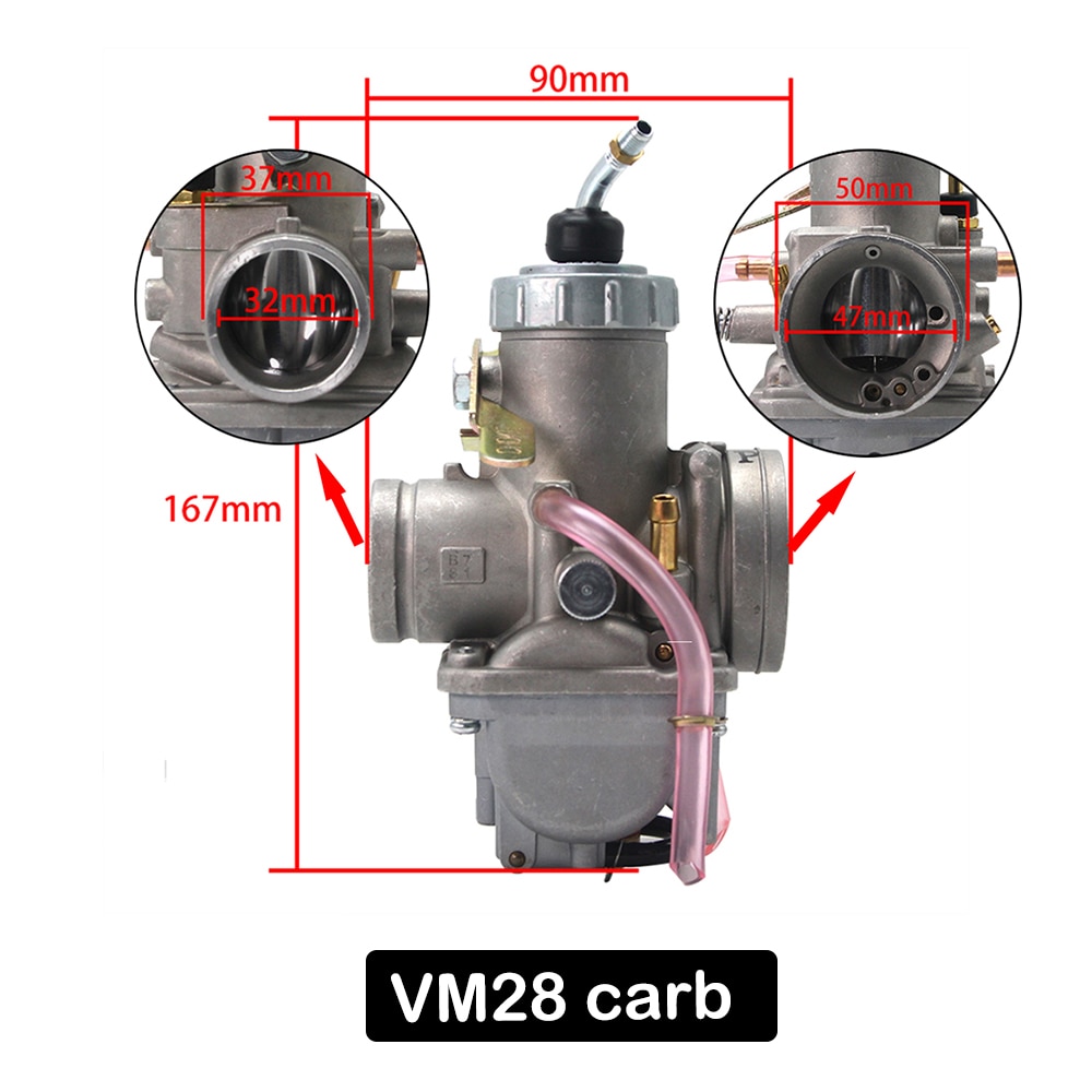 Carburador Mikuni ZSDTRP VM16 20 22 26 28 30mm T125 de 19mm 28mm 30mm 32mm para Dirt Pit Bike 110-250CC ATV, motocicleta tipo Quad