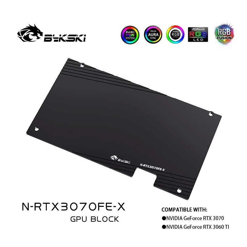 Bykski 3060 3070 3080 3090 GPU Wasser Kühlung Backplate, Vollständige Palette Von Grafikkarte Backplane, VGA Wasser Block Backplates: N-RTX3070FE-X Platte