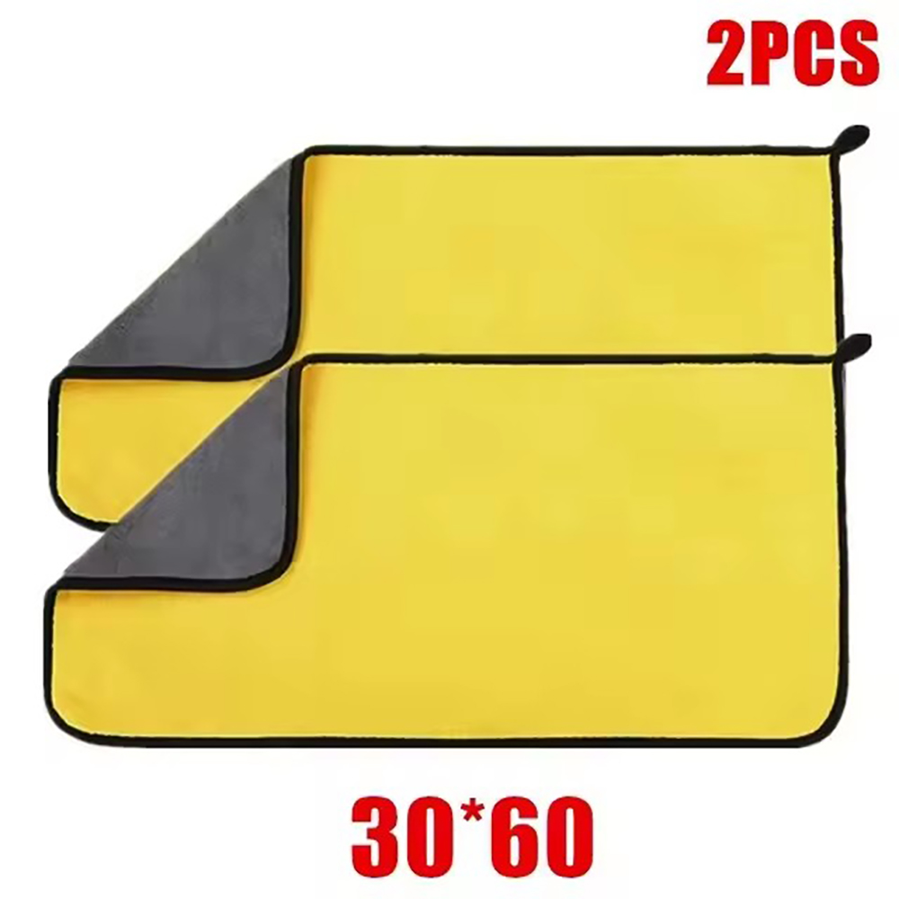 1/2/6 Stuks Microfiber Reinigingsdoekje Dikker Zacht Drogen Doek Auto Lichaam Wassen Handdoeken Dubbellaags Schone vodden Auto Accessoires: Roze