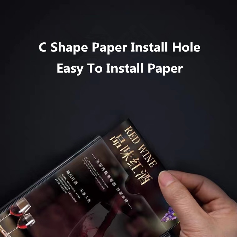 100*200mm Double Sided Plastic Sign Holders Marketing Display Stand Menu Document Paper Post Holder Frame With Name Card Case