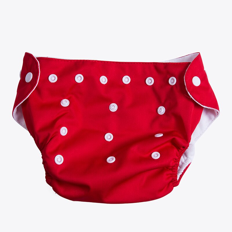 Verstelbare Herbruikbare Baby Kids Jongens Meisjes Doek Luier Luiers 1Pc Wasbare Solid Casual Katoen Kinderen Kind luiers: Rood