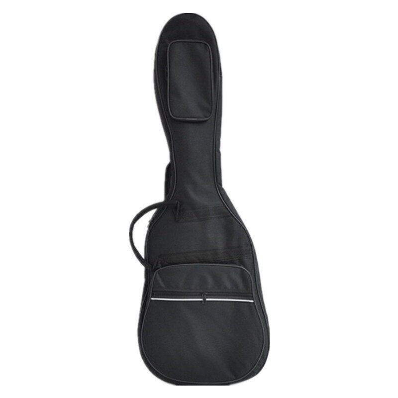 Bærbar polstret elektrisk guitar taske vandtæt taske blød gig rygsæk skulderstropper lomme sort rød kaffe: Sort