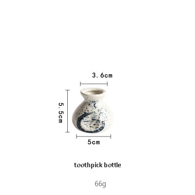 Antowall kinesisk stil retro krydderi krukkesæt sojasovs flaske tandstikker holder peber flaske sæt restaurant japansk køkken: Tandstikker flaske