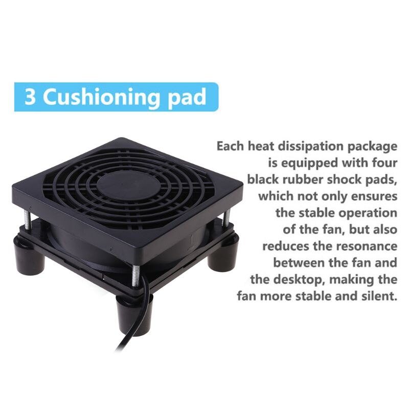 9Cm/12Cm Koelventilator Dc 5V Usb Voeding Stille Ventilator Voor Router Tv Set-top Box