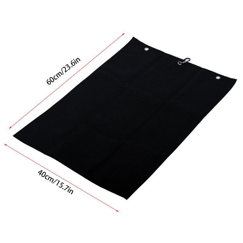Microfiber golfhanddoek 23,6 x 15,7 inch wafelpatroon golfhanddoek golfers campingstof met karabijnhaak clip snel verwijderen