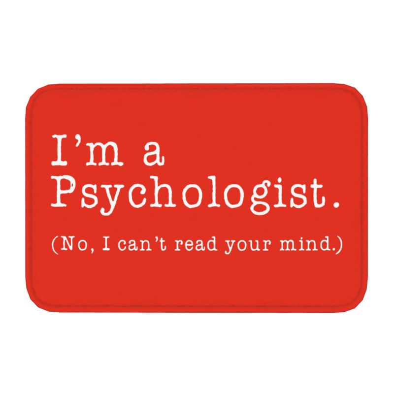 Custom Psychology Marble Psi Symbol Doormat Anti-Slip Entrance Room Door Floor Mat Psychologist Teacher Garden Carpet Rug: Light Grey