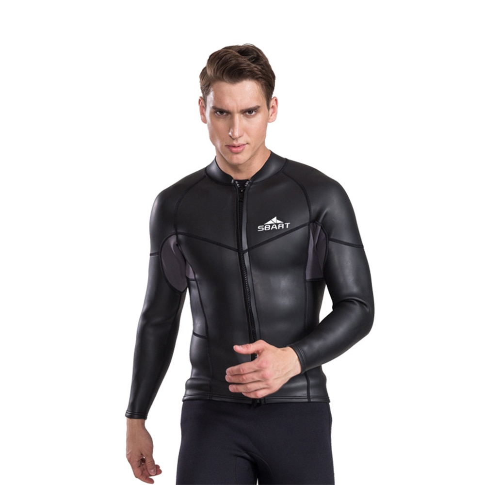Hommes 2mm néoprène combinaison veste avant fermeture éclair planche à voile Scube plongée ski nautique sous-marine Sbart Anti-UV plongée veste
