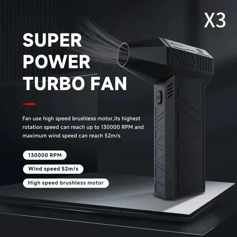 Xiaomi Mijia X3 X6 Violent Blower Mini Turbo Jet Fan Handheld Brushless Motor 130000 RPM Wind Speed 52m/s Multi Functional Fan