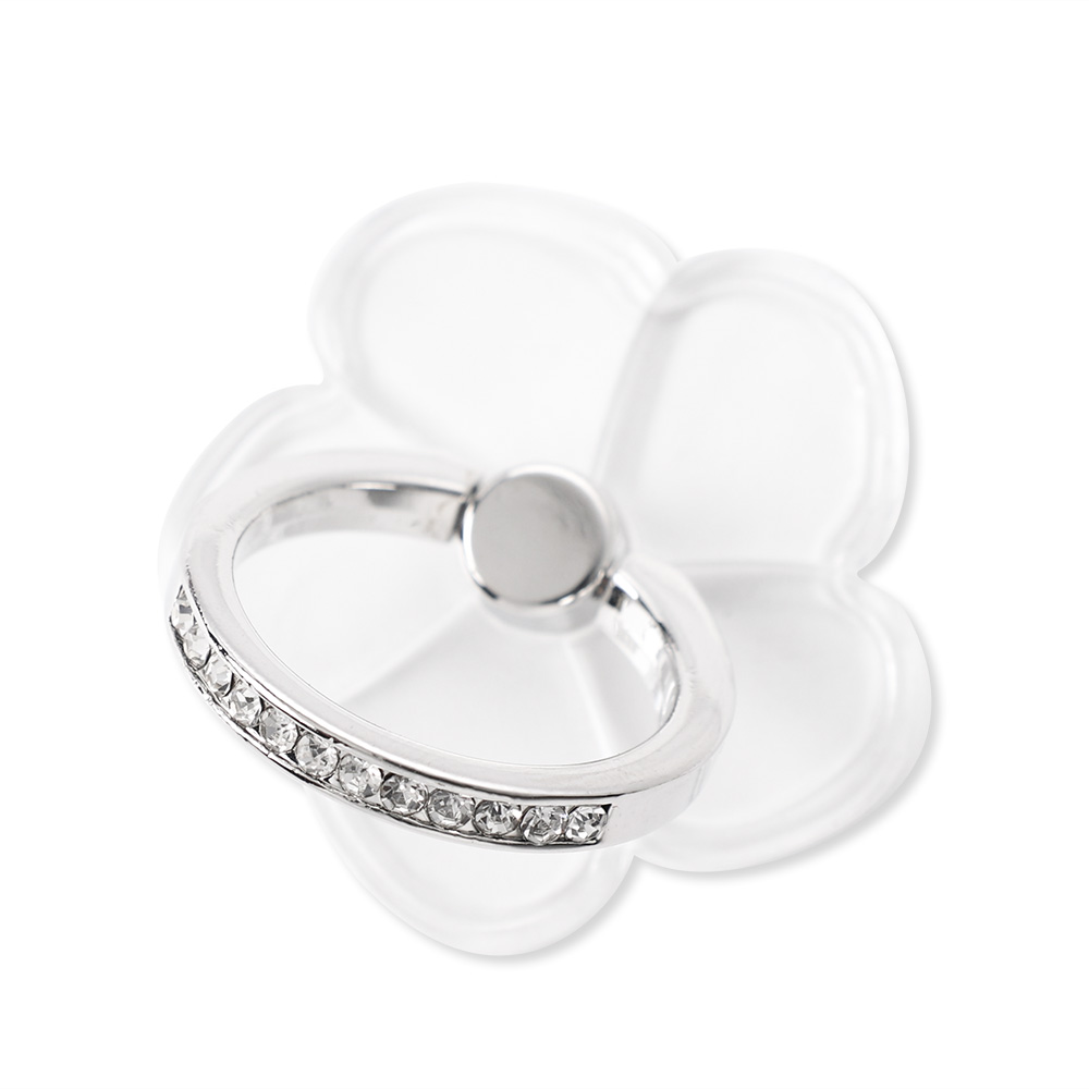 Transparante Vinger Ring Houder Diamond Ring Phone Stand Houder Voor Gsm Vinger Grip Draaibaar Telefoon Ondersteuning Mount Accessoire: YELLOW