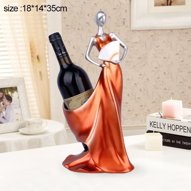 Europese Moderne Schoonheid Wijnrek Home Decor Rode Wijn Houder Woonkamer Decoratie Meubels Hars Ornament Relatiegeschenken: red