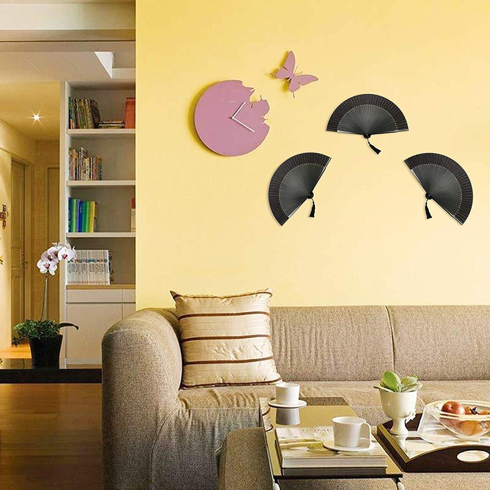 Bamboo Hand Fan Carved Hand Held Folding Fans Bamboo Wood Silk Folding Fans For Events Home Decoration