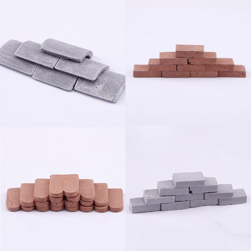 35/40/50/60/70PCS1/16Children's minibrick micro landscape buildingmodel handmade DIYsand table simulation building small house