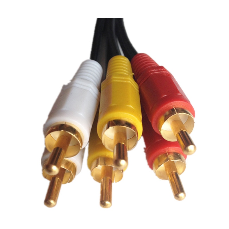 Zuczug 3RCA Male Naar 3 Rca Male Audio Video Av-kabel Plug 3X Rca Retail &amp; 1.5M 3M 5M 10M 15M 20M 10 Ft