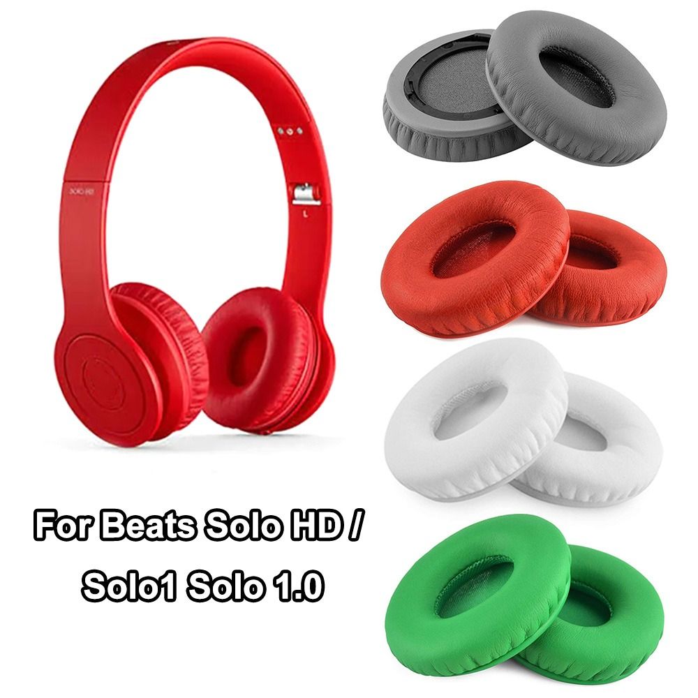 1 par ørepuder til beats solo hd/solo 1 solo 1.0 hovedtelefoner, ørepuder til udskiftning af headset, ørepuder i kunstlæder med blød støjreduktion.